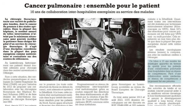 Cancer pulmonaire : ensemble pour le patient